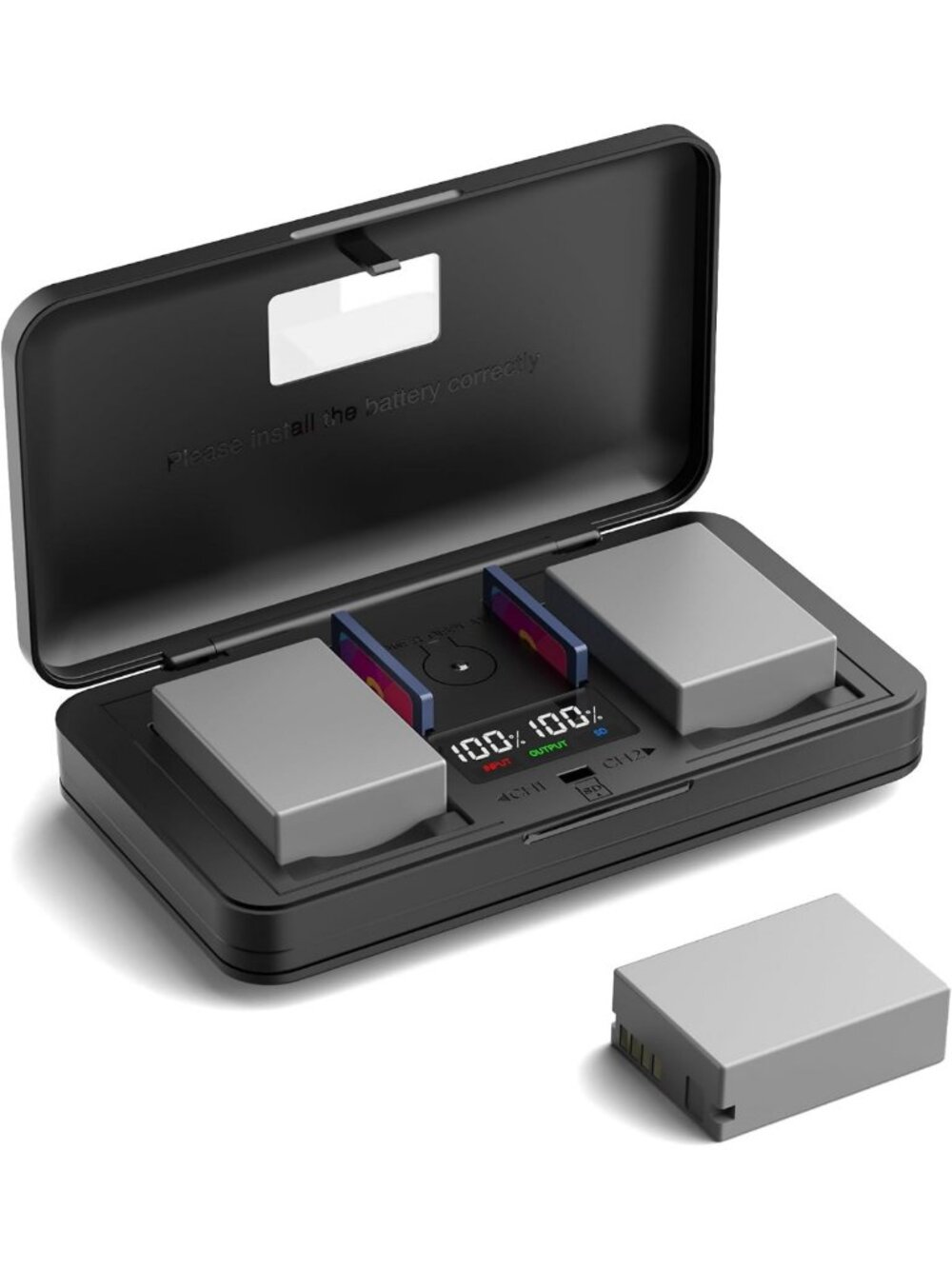 Camera Battery Charger Set with 2 Batteries for Canon G15, G16, SX40HS & More